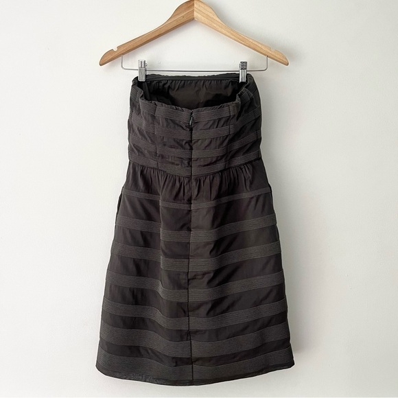 J. Crew Ginny Rugby Strapless Embroidered Cord Stripe Cocktail Dress Size 2 - Picture 5 of 11